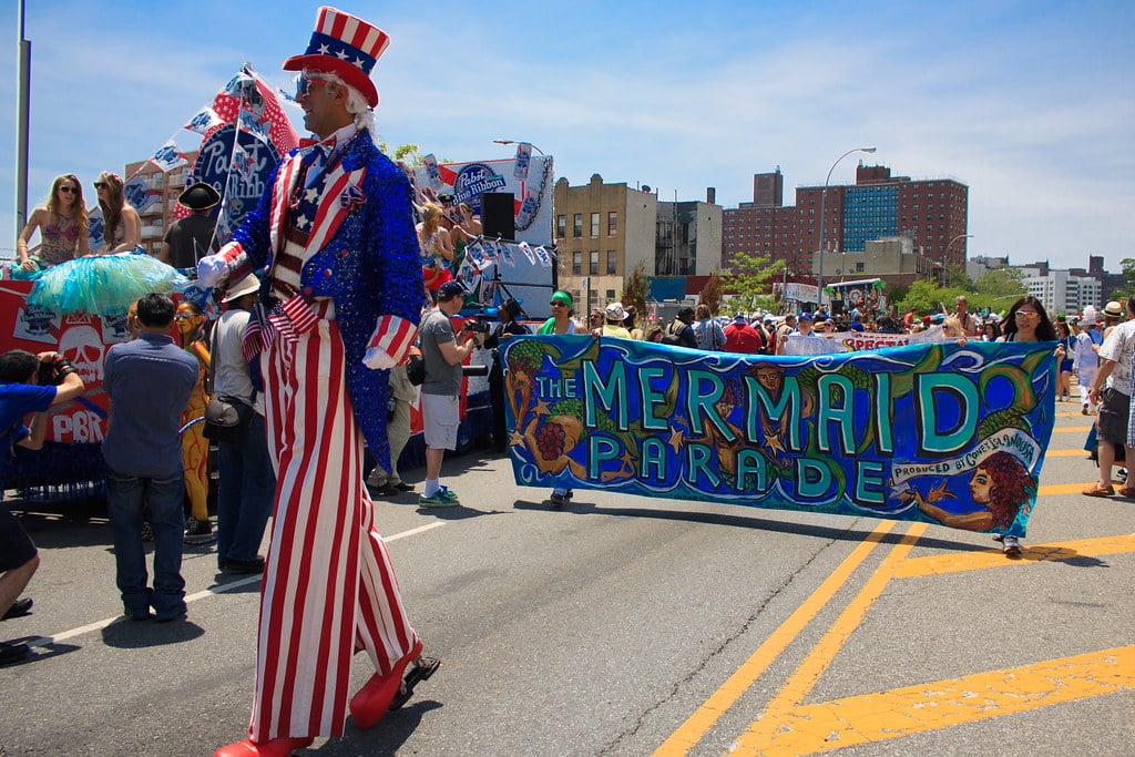 Uncle Sam is Opening Mermaid Parade